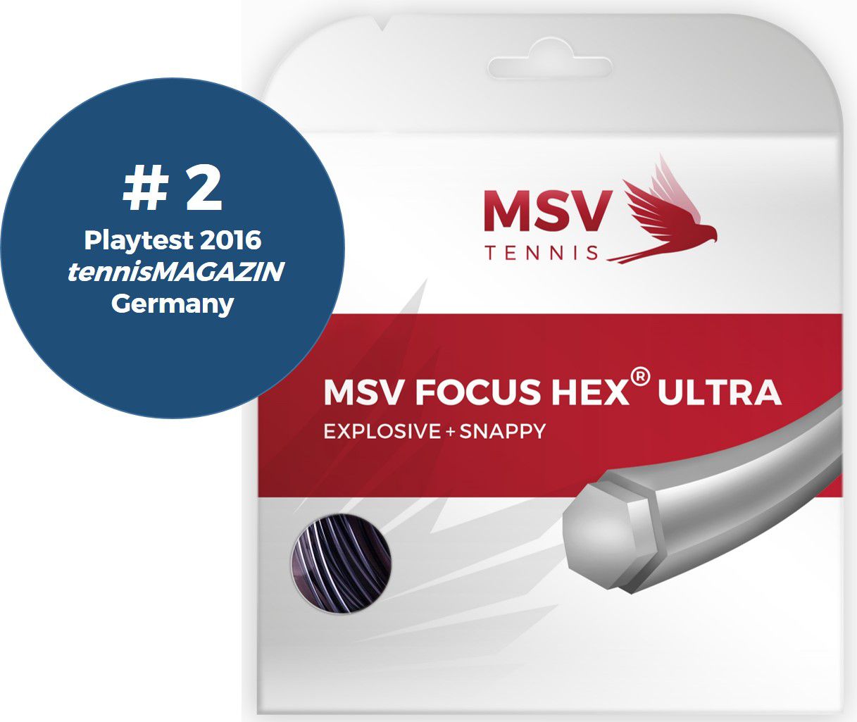 MSV Focus HEX® Ultra Tennissaite 12m 1,20mm schwarz